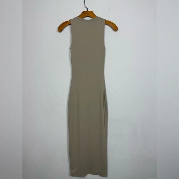 MESHKI Jill Sleeveless Tank Midi Dress Taupe XXS NWT - Picture 8 of 8
